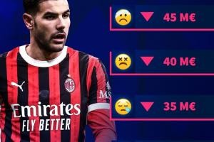 暴跌2000万欧？德转预热27岁特奥身价更新 目前身价5000万欧