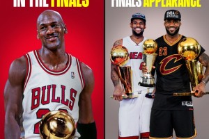 美媒发问：乔丹总决赛6胜0负 詹姆斯连续8年进总决赛 哪个更难？