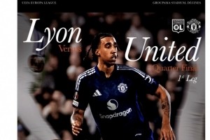 开云下载-曼联发布客场挑战里昂海报：出征欧洲大陆，欧联杯1/4决赛见